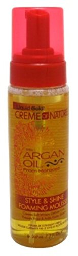 Creme Of Nature Argan Oil Style & Shine Foam Mousse 7 Ounce (207ml) (Pack of 2)