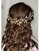 fxmimior Wedding Bridal Vintage Leaf Headband Headpiece Tiara Bride Hair Accessories (gold)