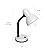 Simple Designs LD1003-WHT Basic Metal Desk Lamp with Flexible Hose Neck for Office, Living Room, Bedroom, College Dorm, Bookshelf, White (Pack of 1)