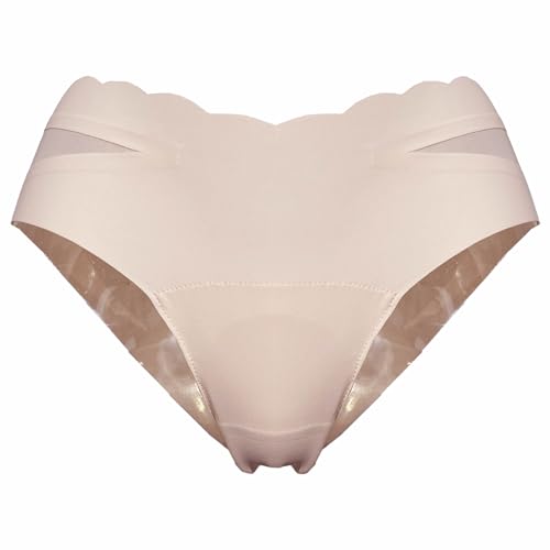 BIMEI AVOID Camel Toe Concealer Panty Invisible Guard for Women underwear 241 (US, Alpha, X-Large, Regular, Regular, Beige Wavy Edge)