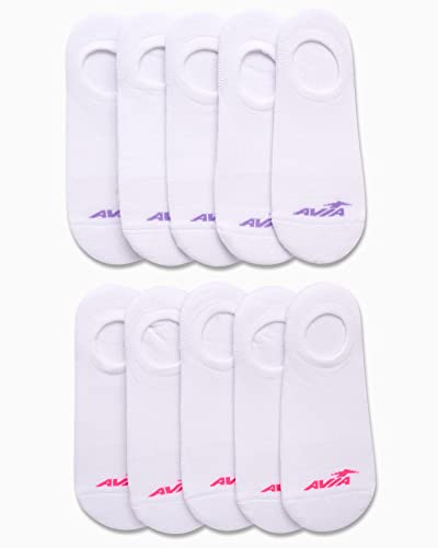 Image of Avia Women's Low Cut Socks - 10 Pack Performance Cushioned Comfort No Show Socks - Athletic Socks for Women