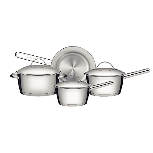 Jogo de Panelas com Fundo Triplo 4 Peça Tramontina Inox, 65650270