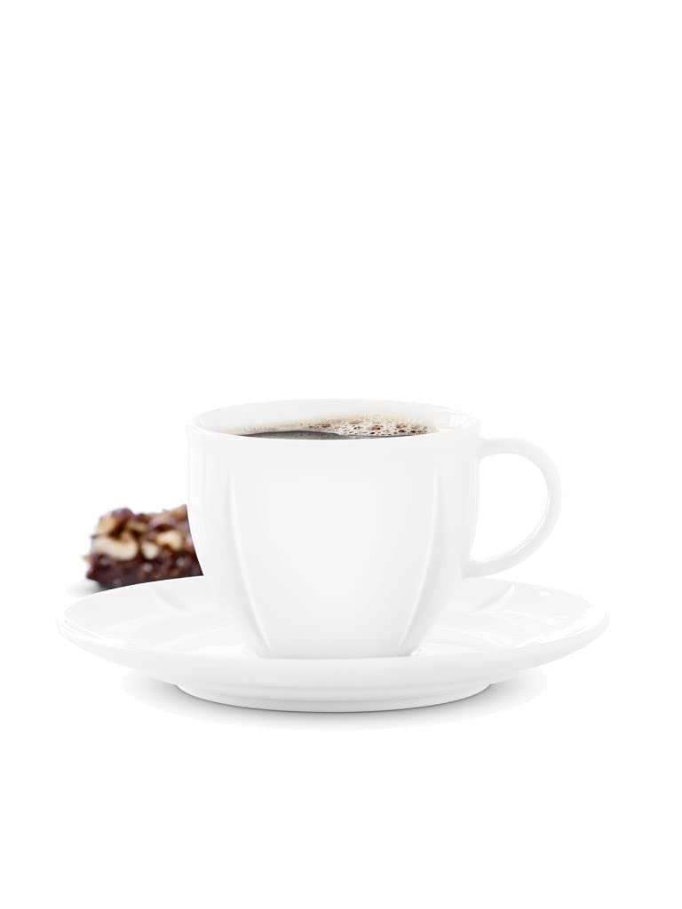 Tasse à café avec soucoupe Rosendahl blanche 28 cl : mug design en porcelaine pour expresso