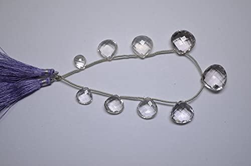 Améthyste rose pâle : offrez l'éclat de 9 perles cœurs facettés pleines de douceur