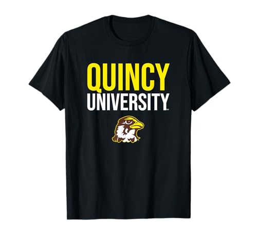 Quincy University Hawks Stacked T-Shirt