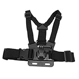 Fockety Körperkamera Westenhalterung für Action 4 für Ace Pro, Verstellbarer Brustgurt für Am Körper Getragene Kamera, J Haken Doppelschulter Körperkamerahalterung für Polizei, Sport,