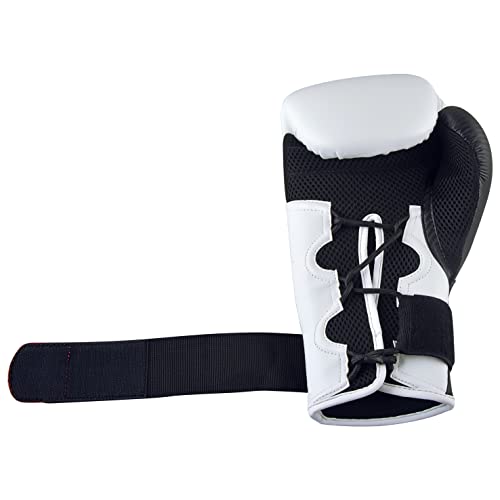 Adidas Hybrid 250 Elite Boxing Training Gloves - For Boxing, Kickboxing, Mma, Bag, Training & Fitness - Boxing Gloves For Men, Women & Kids - Weight 8, 10, 12, 14, 16 Oz (16Oz, White/Black) #TOP3