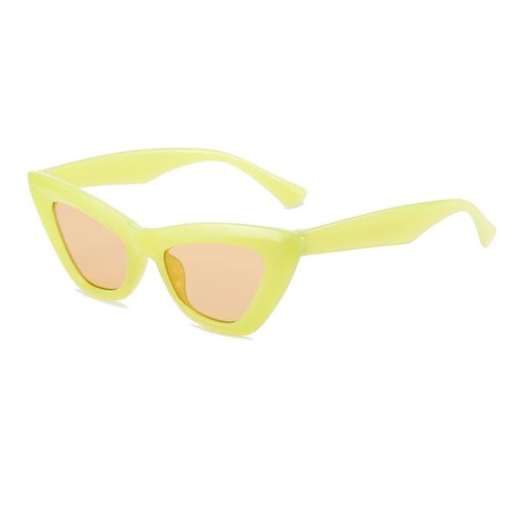Retro Triangle Sunglasses Womens Personality Jelly Color Glasses UV Protection Sunglasses Jelly Green