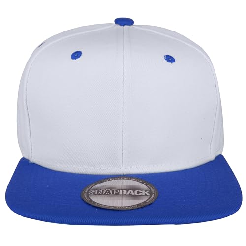 Image of Gelante Plain Blank Flat Brim Adjustable Snapback Baseball Caps LOT 6 Pack