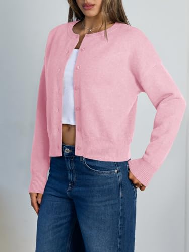 Image of Trendy Queen Cropped Cardigan Sweaters for Women Lightweight Y2k Fall Outfits Spring Fashion Clothes 2026