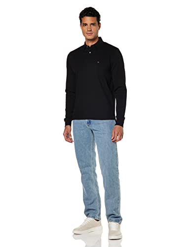 Tommy Hilfiger 1985 REGULAR LS POLO, Uomo, Black