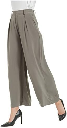 Tronjori Women High Waist Casual Wide Leg Long Palazzo Pants Trousers Regular Size