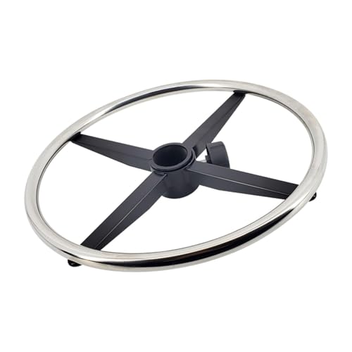 Pied de tabouret de bar robuste acier inoxydable base repose-pieds 40cm - 2