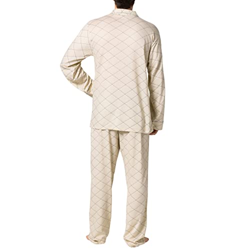 Hanes Men's Pajamas Cotton X-Temp Long Sleeve Shirt & Pants Knit Pjs Lounge Set3