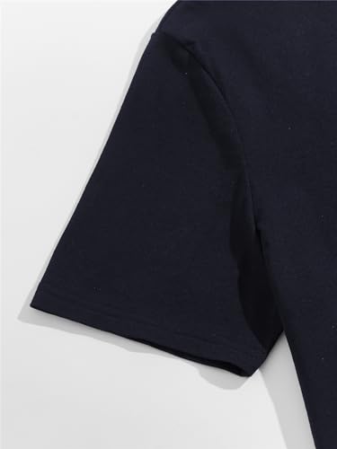 GORGLITTER Men's Pajamas Short Sets Short Sleeve Night Shirt and Shorts Sleepwear4