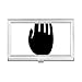 Gesture Black Outline Pattern Business Card Holder Case Pocket Box Wallet