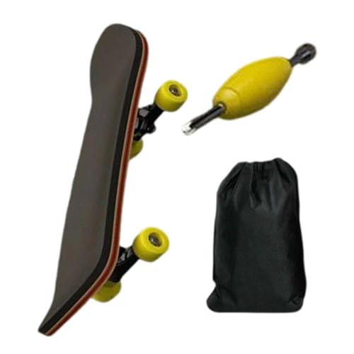 Monopatín para Dedos - Juego de Punteros de Madera - Tabla de Dedos con Base Antideslizante de PU,para Niños, Niñas y Adultos y Decoración Deportiva para Habitación
