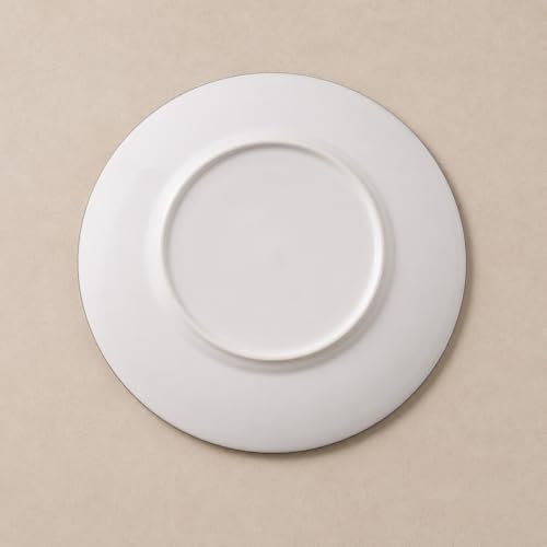 Image of Melvio By Malti 2 Pcs Quarter Plate Set for Snacks & Dessert | Premium Melamine Side Plates with Floral Design | Microwave & Dishwasher Safe Small Serving Plates for Roti | White, 8 Inch