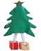 Acrawnni Erwachsenen-Weihnachtskostüm Herren Damen Passendes Partykostüm Lustiges Weihnachtsbaum-Cosplay-Kleid mit Geschenk-geformten Weihnachtskostümen, grün, One size