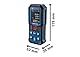 Bosch Professional Laser-Entfernungsmesser GLM 50-22 (Reichweite: bis zu 50 m, robust, IP65, ± 1,5 mm*, 2x AA-Batterie, Schlaufe, Tasche)