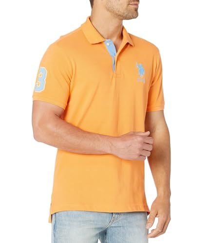 U.S. POLO ASSN. Mens Slim Fit Solid Polo Shirt