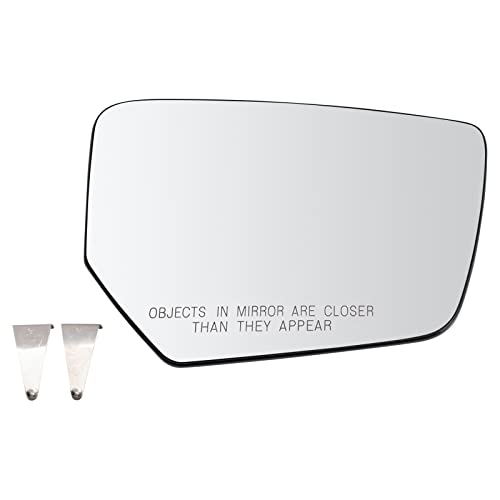 TRQ Passenger Side Mirror Glass Non Heated Convex For Factory Equipped Mirrors Compatible with 2014-20 Chevrolet Impala LT 2014-19 Impala LS 2014-16 Impala LTZ 2017-20 Impala Premier 2014 Impala Eco