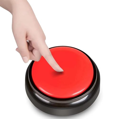 Maujoy - Reloj parlante, voz francesa clara, más fácil de entender- con alarma de sonido para Alzheimer, discapacidades visuales, ciegas o personas mayores (rojo+negro)