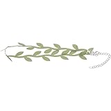 MAGICLULU Collar Corto de Mujer Gargantilla de Hojas Verdes, Collar de Moda Bohemio, Gargantilla de Niña en Poliéster para Uso Diario y Fiestas