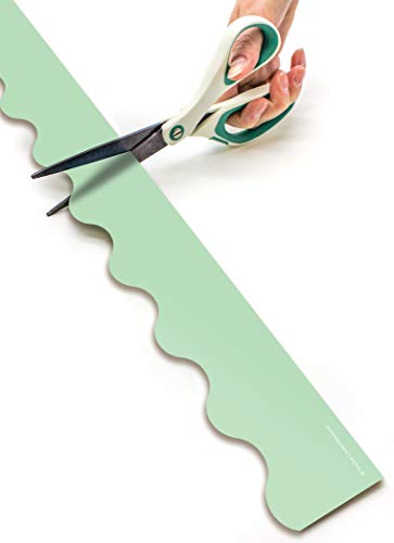 Teacher Created Resources Mint Green Scalloped Rolled Border Trim - 50Ft - Decorate Bulletin Boards, Walls, Desks, Windows, Doors, Lockers, Schools, Classrooms, Homeschool & Offices #TOP3