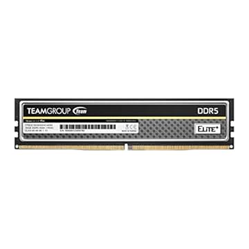 TEAMGROUP Elite Plus DDR5 16GB 6000MHz PC5-48000 CL48 Unbuffered Non-ECC 1.1V UDIMM 288 Pin Desktop Memory Module Ram (preto) - TPBD516G6000HC4801