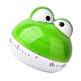 OKUMEYR Schreibtisch Timer Frogguide Mechanischer Küchentimer mit Tierdesign Kompakt und Tragbar...