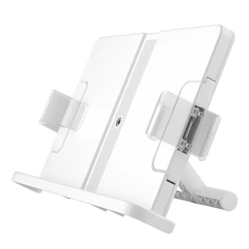 Support de livre mains libres réglable avec clips de page transparents à angle 90°