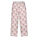 Yuiboo Strawberry Bunny Lounge Pants Long Sleep Pajama Elastic Pjs Trouser Loungewear Holiday with Pockets 6-8Y