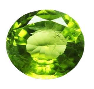 Péridot naturel de 3,30 carats avec certificat de garantie pour un bijou original unique
