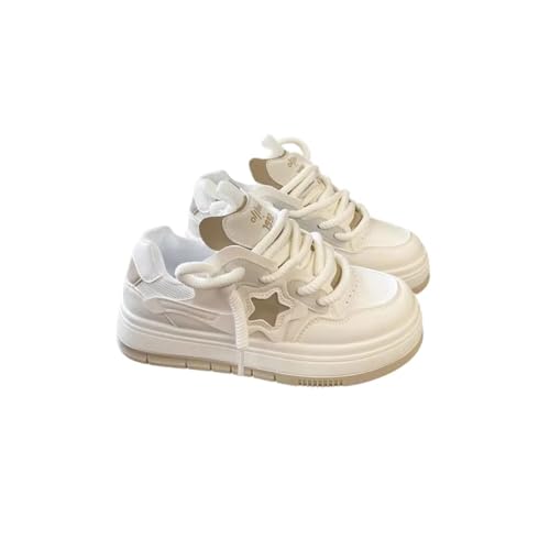 Star Shoes Women's Casual Sneakers, Y2K Style, Cute Star-Shaped Platform Shoes, Low-Top Lace-Up Comfort