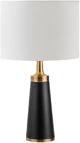 Dfaeekiyo One Color Modern Simple Desk Decor Lamp Luxury Table Light With Fabric Lantern Bedside Nightstand Lighting For Bedroom Hallways