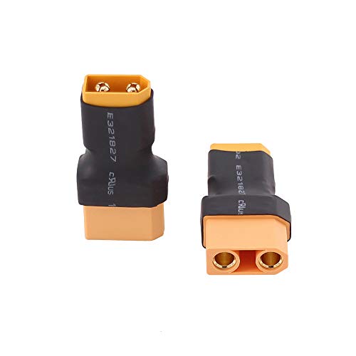 2 adaptadores conector macho XT60 a hembra XT90 miniatura 2