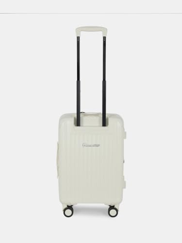 Image of SWISS MILITARY Polycarbonate Summit 360 Rotatable 8 Wheels 60cm Hard Trolley Luggage, Anti Theft Zip, TSA Lock, 15.6 inch Laptop Compartment, Expandable Storage Suitcase & Dust Cover Free Small White 62L