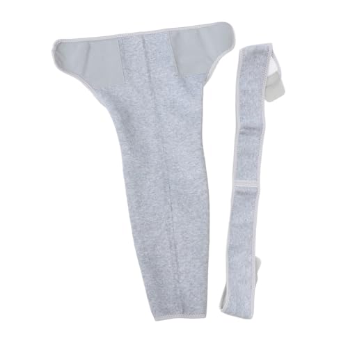 Adjustable Winter Shoulder Support Strap for Relief Compression Sleeve Wrap Protector for Home Office Use Extended Light Grey Design for Fitness and Basketball