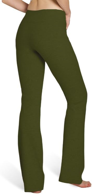 Houmous S-XXXL 29''31''33''35'' Inseam Women's Cotton Bootcut Pants Inner Pocket - Image 2