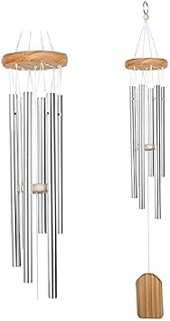 Wind Chimes, 25.6 inch Wind Chime Outdoor Metal Tubes Wind Chimes 6 Aluminum Alloy Tubes for Garden Backyard Living Home Decoration