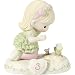 Precious Moments, Growing In Grace, Age 3, Bisque Porcelain Figurine, Blonde Girl, 142012