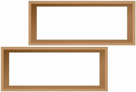 Kit 2 Nichos Decorativos em MDF Cru para Parede - 25x60x12cm Cor:...