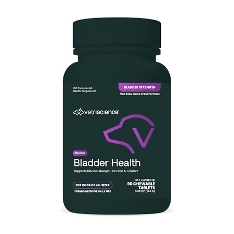 VetriScience Bladder Health Smoke Flavored Chewable Tablets, Bladder Strength & Urinary Tract Supplement for Dogs, for Leakage and Overactive Bladders, 90 Count Cover