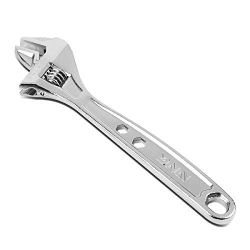 DNA Motoring TOOLS-00046 Adjustable Wrench Spanner - 12 Inch, Vanadium Steel Automotive Repair Tool w/Four-Sided Jaws