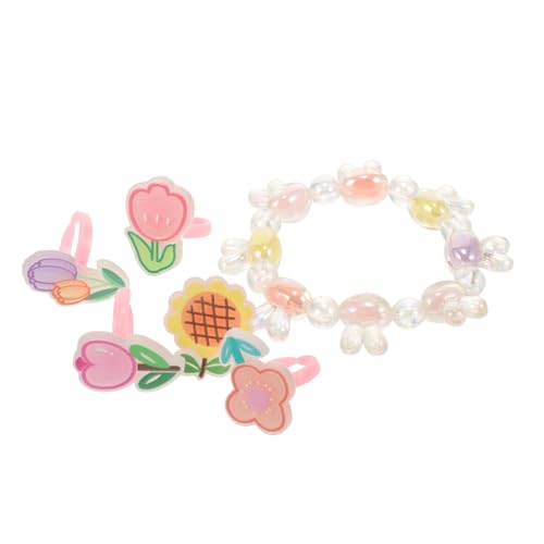 GLSTOY 1 Juego Conjunto De Joyas Para Cuentas Pulseras Anillo Pulseras Joyería De Niña Pulsera De Cuentas Soporte De Almacenamiento De Joyas De El Plastico