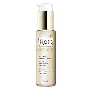 RoC Retinol Correxion® Deep Wrinkle Retinol Face Serum with Ascorbic Acid, Daily Anti-Aging Skin Care Treatment for Fine Lines, Dark Spots, Acne Scars, 30 ML