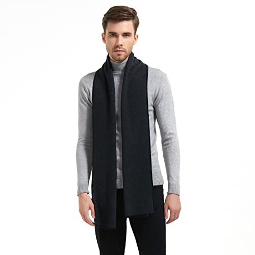 LanHong Men Winter Cashmere Scarf Wool Soft Warm Knitted Casual Scarves for Men