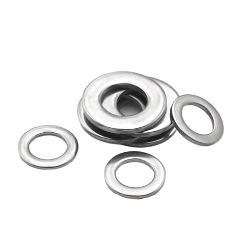 Qian Grove 2-100 �� M1.6/M2/M2.5/M3/M4/ M5/M6/M8/M10-M22 ��^������ DIN9021 304 �X�e�����X�|�r�b�O���^���K�X�P�b�g���Ԏq������(M2x5x0.3 (100pcs))