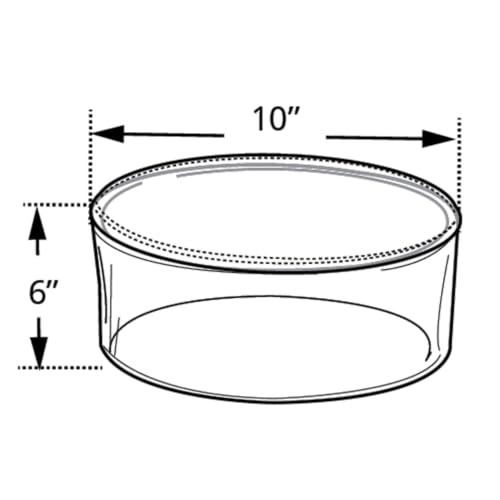 Image of Azar Displays 556905 10-Inch W by 6-Inch H Clear Acrylic Cylinder